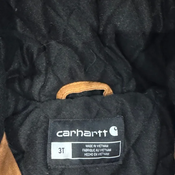 Carhartt Brown Toddler Insulated Hooded Jacket - Picture 2 of 6